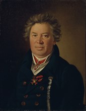 Portrait of the architect Fyodor Kirillovich Sokolov (1752-1824), 1819. Artist: Argunov, Nikolai Ivanovich (1771-after 1829)