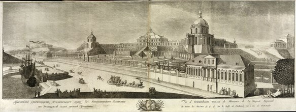 View of the Grand Oranienbaum Palace, 1761. Artist: Artemyev, Prokofy Artemyevich (1733/36-1811)