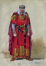Medieval Prince. Costume design. Artist: Bakst, Léon (1866-1924)