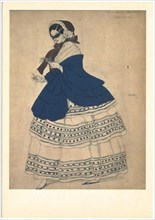 Costume design for the ballet Carnaval by R. Schumann, 1910. Artist: Bakst, Léon (1866-1924)