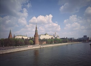 The Grand Kremlin Palace at the Moskva River, 1767-1775. Artist: Bazhenov, Vasili Ivanovich (1737-1799)