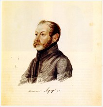 Portrait of Decembrist Nikolai Lorer (1794-1873), 1832-1833. Artist: Bestuzhev, Nikolai Alexandrovich (1791-1855)