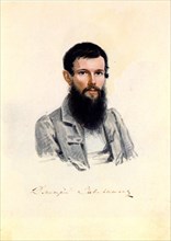 Portrait of Decembrist Dmitry Zavalishin (1804-1892), 1839. Artist: Bestuzhev, Nikolai Alexandrovich (1791-1855)