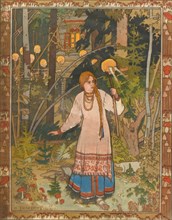 Vasilisa the Beautiful (Illustration to the book Vasilisa the Beautiful), 1900. Artist: Bilibin, Ivan Yakovlevich (1876-1942)