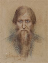 Portrait of the Russian mystic Grigory Rasputin (1869-1916), 1913. Artist: Bodarevsky, Nikolai Kornilovich (1850-1921)