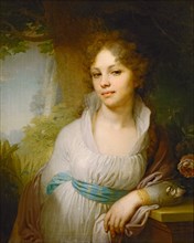 Portrait of Maria Lopukhina, 1797. Artist: Borovikovsky, Vladimir Lukich (1757-1825)