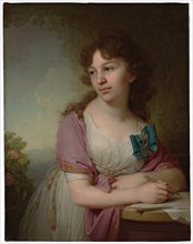 Portrait of Princess Yekaterina Alexeyevna Dolgorukova (1781-1860), née Countess Vasilyeva, 1798. Artist: Borovikovsky, Vladimir Lukich (1757-1825)