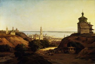 View of Yuryev-Povolzhsky, 1851. Artist: Chernetsov, Nikanor Grigoryevich (1805-1879)