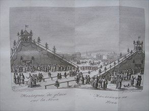 Shrove-tide Fete on the Neva in St. Petersburg, Early 19th cen.. Artist: Galaktionov, Stepan Philippovich (1779-1854)