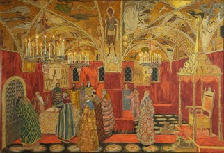 Stage design for the opera Boris Godunov by M. Musorgsky, 1911. Artist: Golovin, Alexander Yakovlevich (1863-1930)