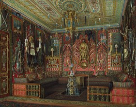 Turkish Room in the Catherine Palace in Tsarskoye Selo, Mid of the 19th cen.. Artist: Hau, Eduard (1807-1887)