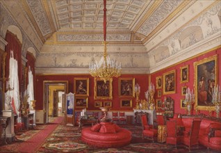 Interiors of the Winter Palace. The First Reserved Apartment. The Large Study of Grand Princess Maria Nikolayevna, 1867. Artist: Hau, Eduard (1807-1887)