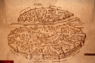 The Novgorod Map, 17th century. Artist: Historical Document