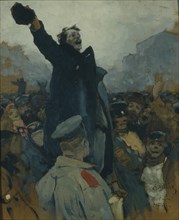 The 1905 manifestation, 1905. Artist: Ivanov, Sergei Vasilyevich (1864-1910)