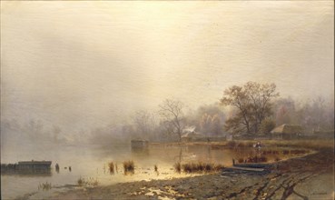 Mist. The Red Pond in Moscow in Autumn, 1871. Artist: Kamenev, Lev Lyvovich (1833-1886)