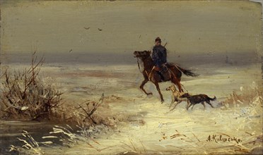 On the Hunting, Second Half of the 19th cen.. Artist: Kivshenko, Alexei Danilovich (1851-1895)