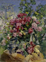 Roses, 1917. Artist: Korovin, Konstantin Alexeyevich (1861-1939)
