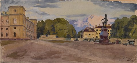Gatchina Palace, 1924. Artist: Lanceray (Lansere), Nikolai Evgenyevich (1879-1942)