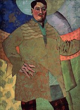 Self-portrait, 1915. Artist: Lentulov, Aristarkh Vasilyevich (1882-1943)