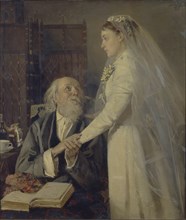 Before the wedding. (Farewell), 1894. Artist: Makovsky, Vladimir Yegorovich (1846-1920)