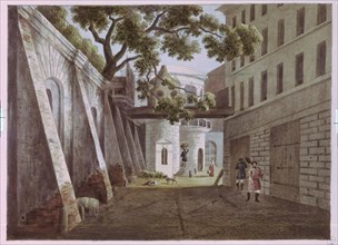 The Court of the Pavel Gagarin's House. Artist: Martynov, Andrei Yefimovich (1768-1826)