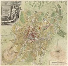 Map of Moscow, 1739. Artist: Michurin, Ivan Fyodorovich (1700-1763)