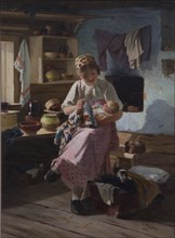 Firstling, 1888. Artist: Pelevin, Ivan Andreyevich (1840-1917)