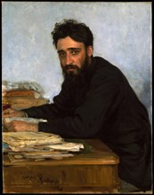 Portrait of the author Vsevolod M. Garshin (1855-1888), 1880s. Artist: Repin, Ilya Yefimovich (1844-1930)