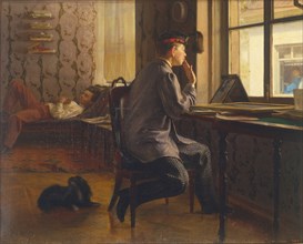 Examination preparation, 1864. Artist: Repin, Ilya Yefimovich (1844-1930)