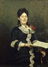 Portrait of the opera singer Alexandra Molas (1845-1929), 1883. Artist: Repin, Ilya Yefimovich (1844-1930)