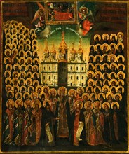 The Synaxis of the Saints of the Kiev Caves, Second Half of the 18th cen.. Artist: Russian icon