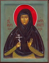 Saint Mother Maria, 20th century. Artist: Russian icon
