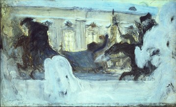 Ride of the Empress Catherine II, 1906. Artist: Serov, Valentin Alexandrovich (1865-1911)