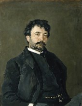 Portrait of the opera singer Angelo Masini (1844-1926), 1890. Artist: Serov, Valentin Alexandrovich (1865-1911)