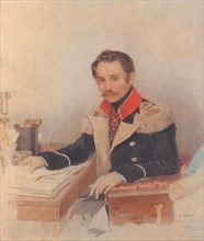 Portrait of Leonty Vasilievich Dubelt (1792-1862), Chief of Staff of the Corps of Gendarmes, 1834. Artist: Sokolov, Pyotr Fyodorovich (1791-1848)
