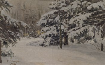 Winter on the islands of Saint Petersburg, 1912. Artist: Stolitsa, Evgeni Ivanovich (1870-1929)
