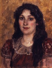 Portrait of the artist's wife, 1888. Artist: Surikov, Vasili Ivanovich (1848-1916)