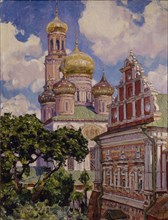 Clouds and Golden Domes. The Simonov Monastery, 1927. Artist: Vasnetsov, Appolinari Mikhaylovich (1856-1933)