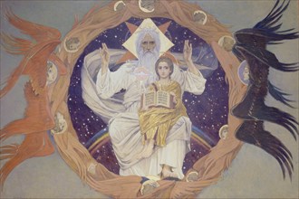 The Holy Trinity (Otechestvo), 1907. Artist: Vasnetsov, Viktor Mikhaylovich (1848-1926)