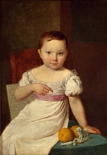 Portrait of Nastenka Khavskaya, 1826. Artist: Venetsianov, Alexei Gavrilovich (1780-1847)