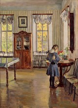 In a house, 1913. Artist: Vinogradov, Sergei Arsenyevich (1869-1938)