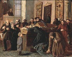 A farewell to the Dead, 1878. Artist: Volkov, Iosif Petrovich (1854-after 1897)