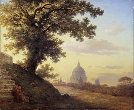 The Torquato Tasso's Oak in Rome, 1848. Artist: Vorobyev, Maxim Nikiphorovich (1787-1855)