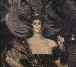 The Valkyrie. Portrait of the artist and patron Countess Maria Tenisheva (1867-1928), 1899. Artist: Vrubel, Mikhail Alexandrovich (1856-1910)
