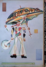 Costume design for the operetta Girofle-Giroflia by Ch. Lecocq, 1922. Artist: Yakulov, Georgi Bogdanovich (1884-1928)