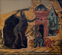 The Last Judgment. Fresco of the Novodevichy Convent, 1654. Artist: Ancient Russian frescos