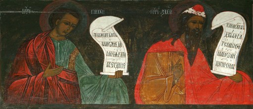 The Prophets Micah and Zechariah, 16th century. Artist: Russian icon