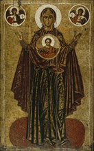 Our Lady of the Great Panagia (Orante), Early 13th cen.. Artist: Russian icon