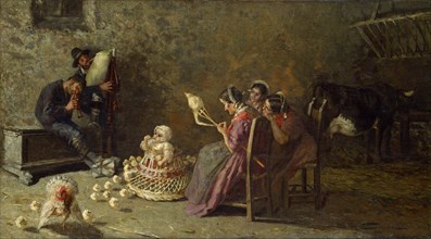 Bagpipers of Brianza, c. 1883-1885. Artist: Segantini, Giovanni (1858-1899)
