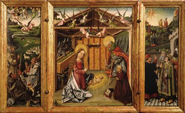 The Nativity (Triptych), 1467-1500. Artist: Barco, García del (active ca. 1450-ca. 1500)